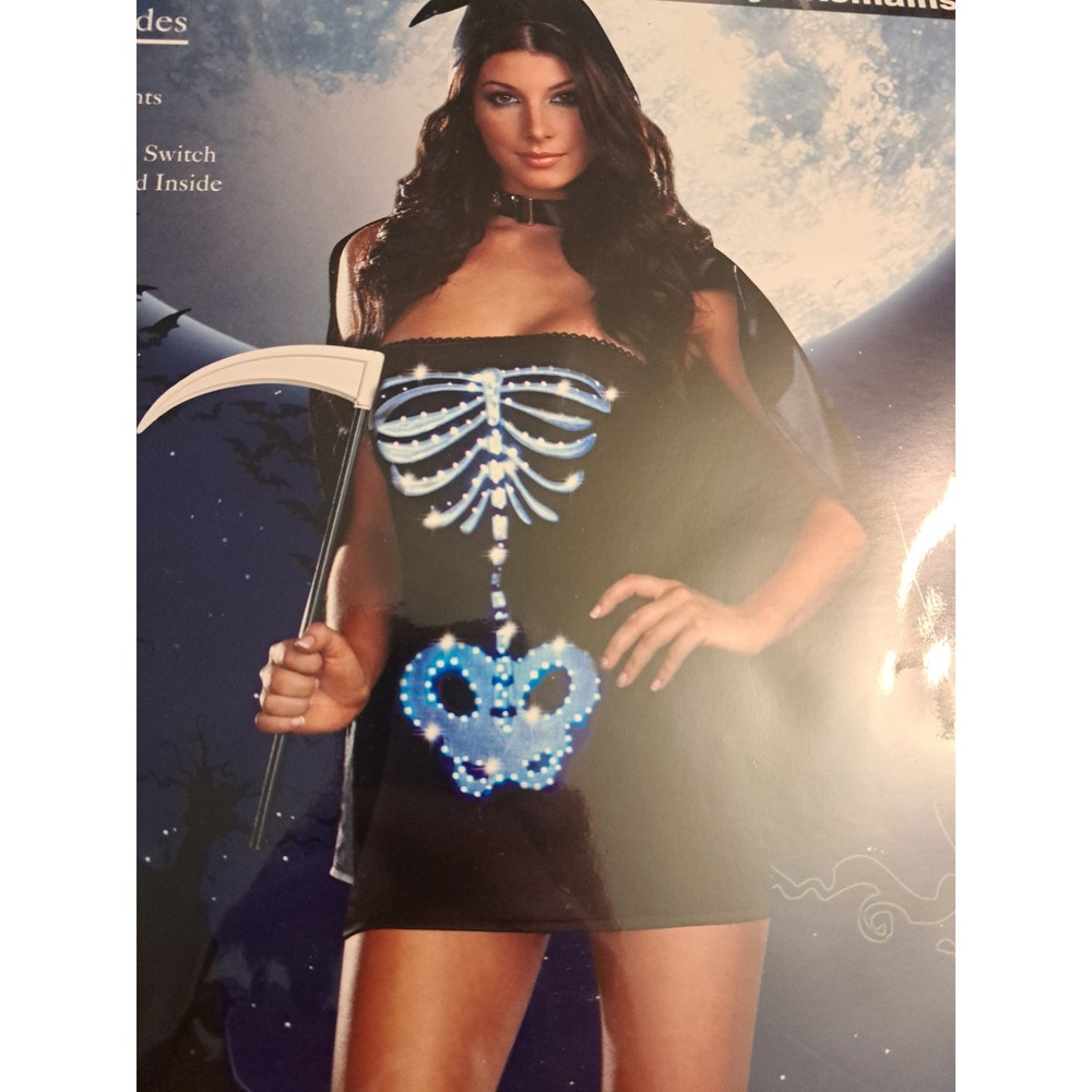 Dreamgirl Maya Remains Light Up Skeleton Costume 5929 Black Medium 3pc Set